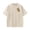 Beige, variant on T Shirt Men Smile Mood Vintage Washed Oversized Graffiti Face Double Side Print Casual Streetwear Tee