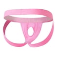 thumbnail image 4 of USNSM Mens Jockstrap Underwear Breathable Sport Thongs Athletic Supporters for Gym, Date and Everyday Wear Pink XL, 4 of 9