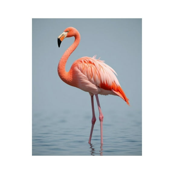 Paint by Numbers Kit for Adults, Pink Bird Wading Water Scene Paint by Numbers, Easy Paint by Numbers Kit for Adults Beginner, DIY Adult Paint by Number Kits on Canvas, Home Decor