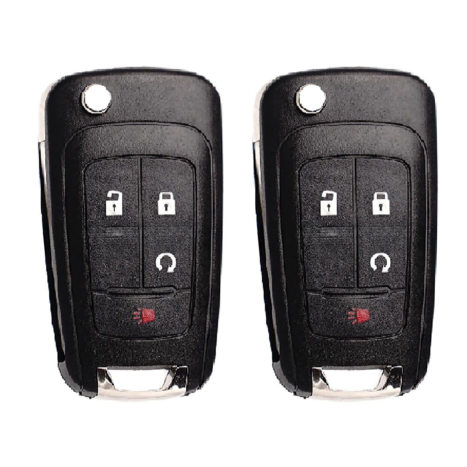 Replacement Remote Key Fob with Built-in Chip 4 Buttons, Fast Response, for Car Locking, Unlocking, and Remote Start