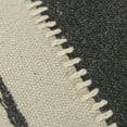 thumbnail image 5 of Donny Osmond Stripe 14" x 26" Down Pillow with Canvas Cover-Charcoal and Ivory, 5 of 5