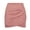 Pink, variant on High-waist Hip Wrap Slim Fit Zipper Closure Mini Skirt Irregular Cross Pleated Suede Skirt Streetwear