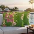 thumbnail image 2 of Outdoor Pillow Cover Lily Of The Valley Set of 2 Waterproof Throw Pillowcases Dewdrop Sunlight Decorative Patio Furniture Pillows for Couch Garden Indoor & Outdoor Use, 2 of 9