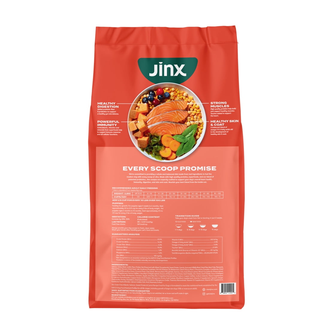 Jinx Salmon, Sweet Potato, & Carrot Grain Free Dry Dog Food, 23.5 lbs Bag