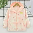 thumbnail image 2 of CHENge Girls Windbreaker Jacket Size 10-12,Lightweight Casual With Gradient Print Autumn Children Warm Hooded Outerwear Outdoor Sports Coat for Kids Youth(A-Pink,5-6 Years), 2 of 7