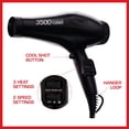thumbnail image 3 of RED Pro Hair Dryer 3500W Turbo Titanium Blow Dryer with Detangler Comb, Fast Dry Smooth Hair, 3 Heat / 2 Speed Setting, Cool Shoot Button, Professional Salon Dryer, 3 of 5