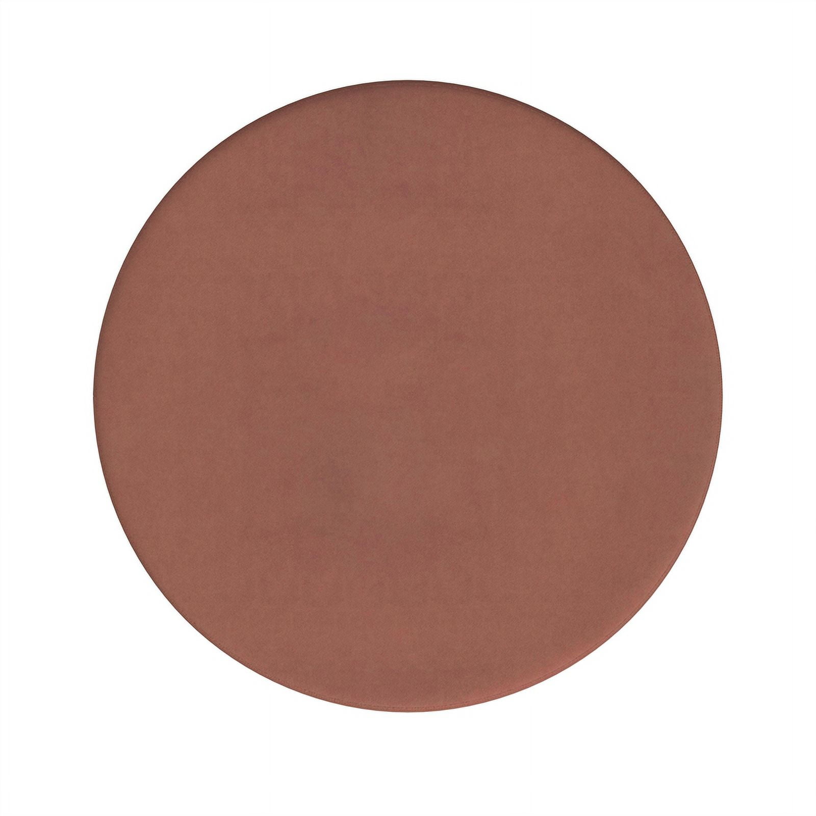 HomePop Round Storage Ottoman, Spice Velvet