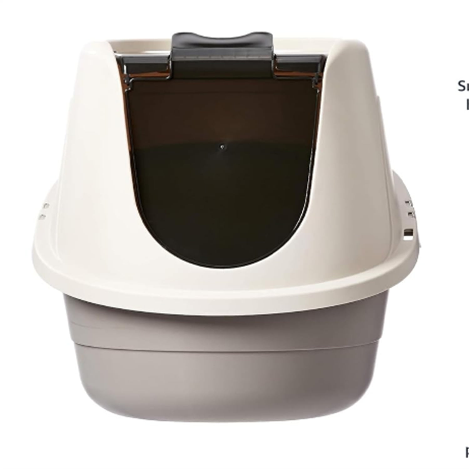 No-Mess Hooded Enclosed Cat Litter Box, Large, Multicolor, 24 in x 18 in x 17 in