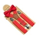 thumbnail image 4 of Conjunto de tirantes y pajarita para niños, accesorios de ropa portátiles, tirantes en forma de Y resistentes para Rojo, 4 of 9