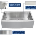 thumbnail image 6 of 33 inch Farmhouse Sink, 33" x 22" Apron Front Kitchen Sink, Stainless Steel Farmhouse Tank Workstation Single Bowl workstation Basin, 16 Gauge Deep Single Bowl Kitchen Farm Sinks with Accessories, 6 of 9