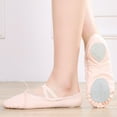 thumbnail image 2 of AnuirheiH Girls Ballet Shoes Elastic Band Dance Shoes Canvas Gymnastics Flats Split Sole Shoes Clearance, 2 of 4