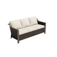thumbnail image 7 of Joyside 75" Patio Metal Wicker Sofa, All-Weather Rattan Couch with Deep Seats, Washable Cushions & Steel Frame, 3-Seat Sofa for Garden, Beige/Brown, 7 of 7