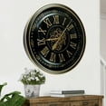 thumbnail image 6 of THE GEARS CLOCK Wall Clock with Real Moving Gears IR-LI_ 32 in Round BLACK-ANTIQUE, 6 of 15