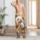 thumbnail image 2 of Fotbe Cute Panda Sunflower Pantalones de Pijama para Hombre, Pantalones de Dormir, Pantalones de Casa con Cintura Ajustable y Bolsillos-3X-Large, 2 of 6