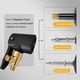 thumbnail image 2 of Yuarrent Car Air Pump Valve Brass Repairing Converter Adapter Professional Leakproof Detachable Sealed Inflator Connector Type3, 2 of 6