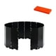 thumbnail image 2 of Parabrisas para estufa de campamento, plegable, portátil, ligero, 16 placas Negro, 2 of 9