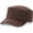 Brown, variant on Cadet Army Cap Military Style Adjustable Flat Top Cap Unisex Basic Baseball Hat for Men Women