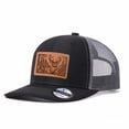 thumbnail image 5 of Vergiac Hunting Season Elk & Gun Leather Patch Mesh Trucker Hat, Men Breathable Adjustable Baseball Cap for Travel Outdoor Daily Outfits, 5 of 6