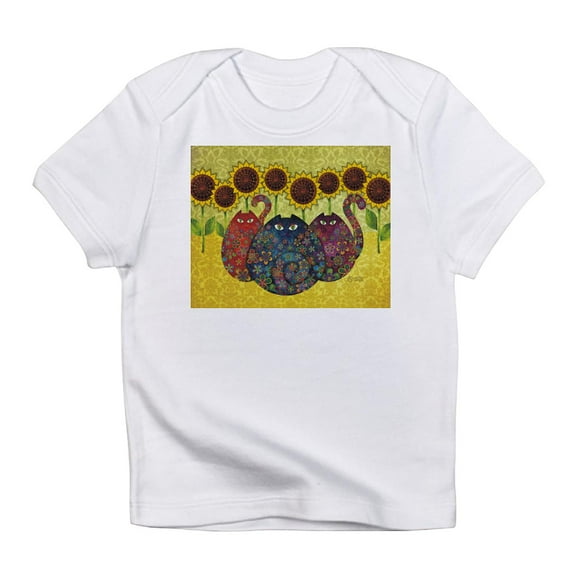 CafePress - Cats And Sunflowers T Shirt - Infant T-Shirt