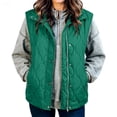 thumbnail image 4 of Xyxonk Puffer Vest Causal Sleeveless Quilted Jackets Zip Up Outerwear Vests Womens Fall Fashion 2025,Green 2XL, 4 of 4