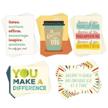 Hallmark Business Bulk Assorted Teacher Appreciation Cards (Because of You), 25 ct.