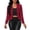 Wine, variant on Fashion Fall Saving Fall Shirts for Women Tops Trendy Fall Women's Tops 3/4 Sleeve Blouses Get it Fast