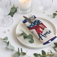 thumbnail image 3 of Cloth Napkins Set of 6 - 20x20 Inches, Independence Day Washable Reusable Table Napkins, 4th of July Patriotic Star Usa Flag Soft & Absortbent Dining Napkin for Party Wedding Hotel Restaurant, 3 of 8