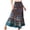 Blue, variant on CAIXIA Plus Size Skirts for Women Fashion Striped Soft Flowy Maxi Skirt Summer Boho Pleated Beach Long Skirts with Pockets