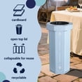 thumbnail image 5 of happimess Fleur 25-Gallon Traditional Classic Disposable Corrugated Cardboard Event Trash Can and Recycling Bin, Bridal Blue (Set of 2), HPM1301B-SET2, 5 of 8