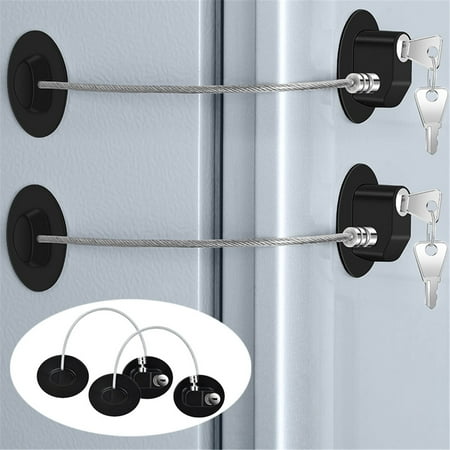 Clearance Equipment package under $5,Refrigerator Lock Cabinet Lock Child Window Lock Window Limiter Non Drilled Door Lock Refrigerator Lock With Key Baby Drawer And Cabinet Lock White （2pc） 1PC