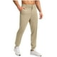 thumbnail image 2 of Pantalones largos para hombre, de color liso, informales, con botones en la cintura y bolsillos con cremallera, para exteriores, de golf, estilo corsé, de poliéster., 2 of 5