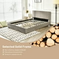 thumbnail image 6 of Costway Queen Tufted Upholstered Platform Bed Frame Flannel Headboard Light Grey, 6 of 10