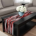 thumbnail image 4 of Red Stripe Table Runner 72 Inches Long, Grey White Ombre Geometric Modern Abstract Kitchen Coffee Dining Table Decoration for Home Party Birthday Wedding Home Decor 14x72 Inches, 4 of 8