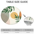 thumbnail image 6 of Boho Style Round Tablecover with Floral Print, 44 Inch Elastic Edge Fits 38-42 Inch Tables, Easy Clean, 6 of 7