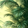 thumbnail image 6 of PIKWEEK Washable for Home Kitchen Outdoor Decoration Palm Leaves with Lush Branches and Leaves, Tropical Jungle Palm Leaves with Charming Colors Round Tablecloth White, 6 of 8