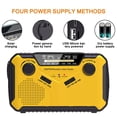 thumbnail image 3 of Radio Am/Fm Multifuncional Manivela De Mano Batería Recargable Con Energía Solar Pronóstico Del Tiempo Linterna Led Banco De Energía Alarma Sos Para Acampar Senderismo Emergencia Al Aire Libre Yuarrent EL013995-03, 3 of 6