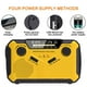 thumbnail image 3 of Radio Am/Fm Multifuncional Manivela De Mano Batería Recargable Con Energía Solar Pronóstico Del Tiempo Linterna Led Banco De Energía Alarma Sos Para Acampar Senderismo Emergencia Al Aire Libre Yuarrent EL013995-03, 3 of 6