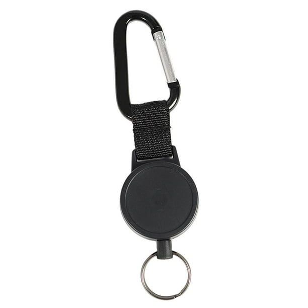 Retractable Badge Holder with Carabiner Reel Clip, with Metal