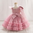 thumbnail image 4 of IBTOM CASTLE Girls Birthday Party Dress Heart Glitters Tulle Princess Dress Toddler Flower Girl Wedding Prom Pageant Gown 7-8 Years Dusty Pink, 4 of 9