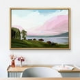 thumbnail image 2 of PixonSign Framed Canvas Print Wall Art Pastel Vibrant Brush Stroke Forest Lake Nature Wilderness Illustrations Modern Art Decorative Minimal Rustic for Living Room, Bedroom, Office - 16"x24" Natural, 2 of 5