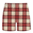 thumbnail image 4 of Ftwytp Men Tracksuit Pants Beach Shorts with Pockets Casual Joggers Plaid Running Shorts Solid Elastic Waist Cotton-Crepe Home Pants Shorts Holiday Vacation Short Pants, 4 of 4