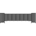 thumbnail image 1 of Versare Polycarbonate Room Divider 360 Portable Wall Partition | Freestanding Office Dividers | Locking Wheels | Privacy Screen Panels - 25' x 5' Dark Gray Thermoplastic Polymer, 1 of 5
