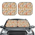 thumbnail image 2 of Windshield Sun Shade, Colorful Owls Foldable Car Sun Shade Windshield for Front, 2 Pieces, 2 of 7