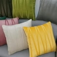 thumbnail image 6 of 2 Pieces Square Throw Soft Pillow Cover Velvet Covers for Couch Bedroom Car Pink 18X18", 6 of 9