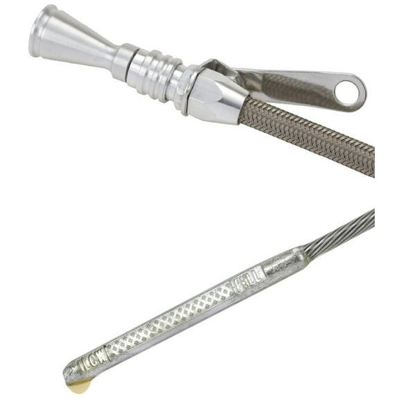 Lokar 1220174 LOC1220174 FLEXIBLE ENGINE DIPSTICK; BRITE; 1/4IN. NPT FITTING/UNIV GAUGE TO FIT;