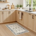 thumbnail image 6 of Uermei 2'x3' Small Washable Area Rug: Non-Slip Stain-Resistant Durable Indoor Mat for Entryway, Kitchen, Bedroom, Laundry, Pet & Kid-Friendly Home Decor - Beige Blue, 6 of 10
