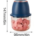 thumbnail image 2 of 2026 Upgrade Electric Garlic Chopper: Mini Cordless Food Processor 350ml with 6 Stainless Steel Blades & Thickened Glass for Kitchen, Travel, Camping (White)(K), 2 of 6