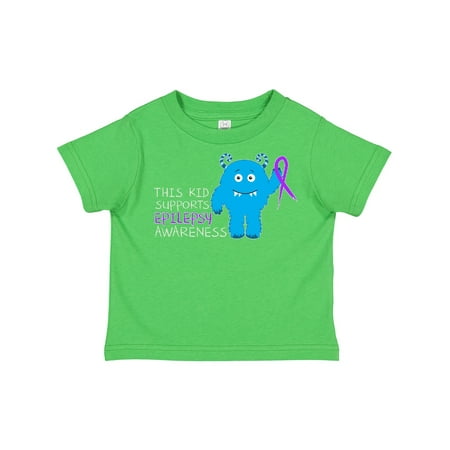 

Inktastic This Kid Supports Epilepsy Awareness Gift Toddler Boy or Toddler Girl T-Shirt