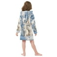 thumbnail image 6 of DIXRUYEE Bathrobes Belt Hooded Playful Polar Pals Creative Pattern, 6 of 8