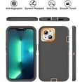 thumbnail image 4 of Entronix Funda Resistente para iPhone 13, Triple Capa, Resistente a Golpes y Anticaídas, Color Naranja, 4 of 9